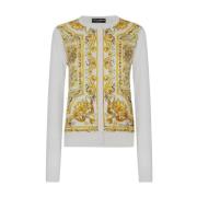 Zijden Cardigan Print Dolce & Gabbana , Multicolor , Dames