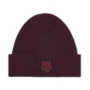 Wol Vos Beanie Muts Maison Kitsuné , Brown , Heren