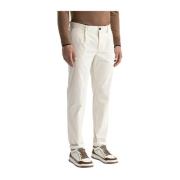 Franse corduroy chino broek Peserico , White , Heren