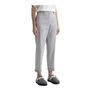 Perzikkleurige gabardine wortelbroek Peserico , Gray , Dames