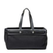 Pre-owned Canvas handbags Hermès Vintage , Black , Dames