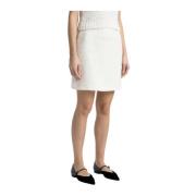 Wollen en mohair minirok Peserico , White , Dames