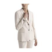 Blazer van dubbelzijdige technische stof Peserico , Beige , Dames