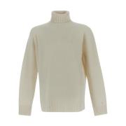 Wollen Turtleneck Sweater Seven Gauge , White , Heren