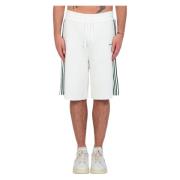 Witte Gestreepte Shorts voor Mannen Autry , White , Heren