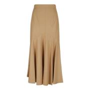 Bruine Wollen Rok Aw24 Patou , Beige , Dames