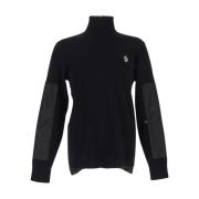 Gebreide Tricot Fietstrui Moncler , Black , Heren