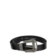 Klassieke Leren Riem Golden Goose , Black , Dames