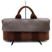 Pre-owned Canvas handbags Hermès Vintage , Brown , Dames