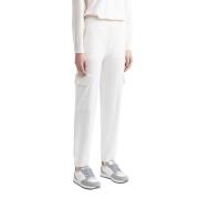 Wollen, zijden en kasjmier baggy cargo broek Peserico , White , Dames