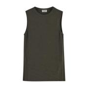 Chique Mouwloze Top in Viscose Saint Laurent , Gray , Dames