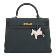 Pre-owned Leather handbags Hermès Vintage , Black , Dames