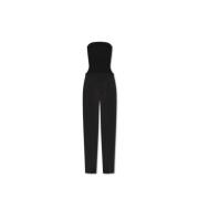 Jumpsuit met blote schouders Alaïa , Black , Dames