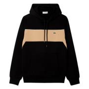 Kleurblock hoodie Lacoste , Black , Heren