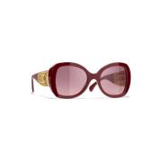 Ch5531 1792S1 Sunglasses Chanel , Red , Dames