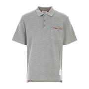 Klassiek Grijs Katoenen Poloshirt Thom Browne , Gray , Heren