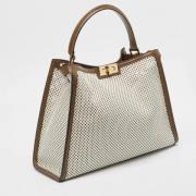 Pre-owned Leather handbags Fendi Vintage , White , Dames