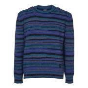 Gestreepte Crew Neck Wollen Trui PS By Paul Smith , Multicolor , Heren