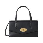 Klassieke Zwarte Top Handvat Tas Mulberry , Black , Dames