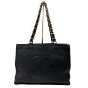 Pre-owned Leather chanel-bags Chanel Vintage , Black , Dames