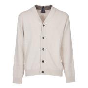 Bruine Gebreide V-Hals Cardigan Aw24 PS By Paul Smith , Brown , Heren