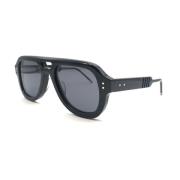 Zwarte zonnebril Ss24 International Fit Thom Browne , Black , Heren