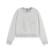 Applique Losse Sweater Scotch & Soda , Gray , Dames