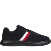 Zwarte Sport Sneakers Cupsole Schoen Tommy Hilfiger , Black , Heren