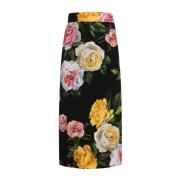 Hoge Taille Midi Rokken Dolce & Gabbana , Multicolor , Dames