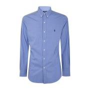 Blauw Gestreept Slim Fit Overhemd Polo Ralph Lauren , Blue , Heren