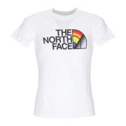 Regenboog Trots Tee Wit T-Shirt The North Face , White , Dames