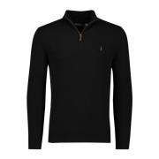 Zwarte wol halve rits trui Polo Ralph Lauren , Black , Heren