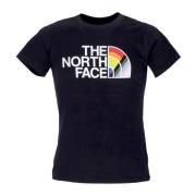 Regenboog Trots Tee Zwart T-Shirt The North Face , Black , Dames