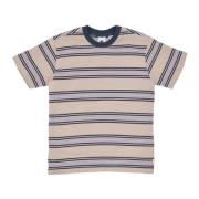 Gestreepte Crew Neck Tee Oxford Tan Element , Brown , Heren