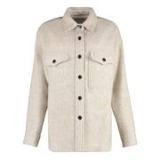 Wollen Overshirt met Overhemdstijl Kraag Isabel Marant Étoile , Beige ...