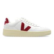 Witte en rode leren sneakers Veja , White , Dames