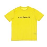 Script Primula T-Shirt Geel/Zwart Carhartt Wip , Yellow , Heren