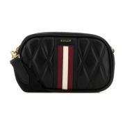 Nappa Leren Crossbody Tas Bally , Black , Dames