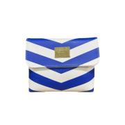 Pre-owned Leather clutches Balmain Pre-owned , Blue , Dames