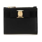 Klassieke Zwarte Leren Portemonnee Salvatore Ferragamo , Black , Dames