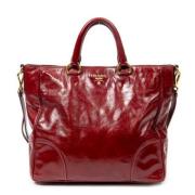 Pre-owned Leather handbags Prada Vintage , Red , Dames