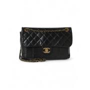 Pre-owned Leather chanel-bags Chanel Vintage , Black , Dames