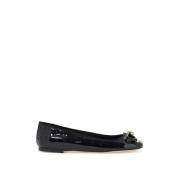 Balletflats met strik en Medusa-details Versace , Black , Dames