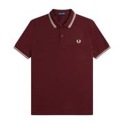 Polo met dubbele streep M3600 Fred Perry , Red , Heren