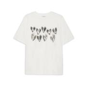 Hartprint Wit T-shirt Anine Bing , White , Dames