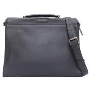 Pre-owned Leather briefcases Fendi Vintage , Black , Dames