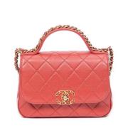 Pre-owned Leather chanel-bags Chanel Vintage , Red , Dames