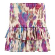 Naomi Gerimpelde Mini Rok Isabel Marant Étoile , Multicolor , Dames