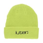 Grid Lime Beanie Hoed Iuter , Green , Heren