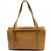 Pre-owned Leather shoulder-bags Cartier Vintage , Beige , Dames